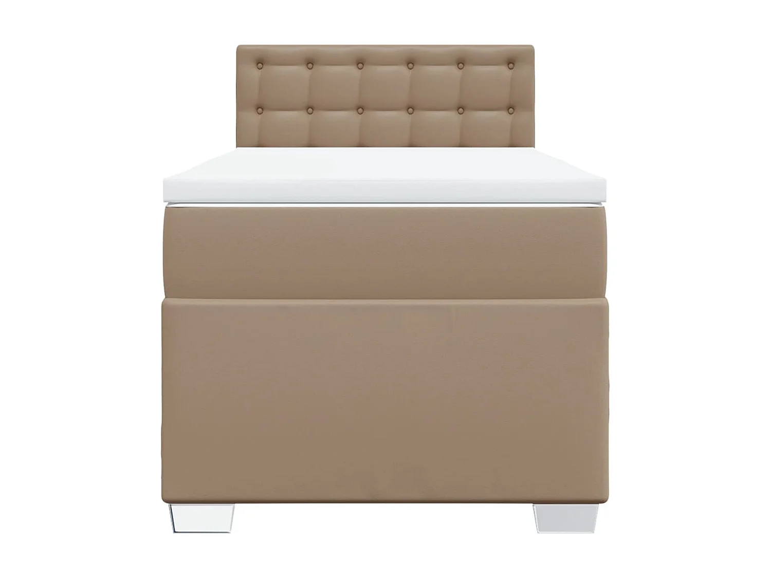 Boxspringbett Matratze Cappuccino-Braun 100x200cm Kunstleder