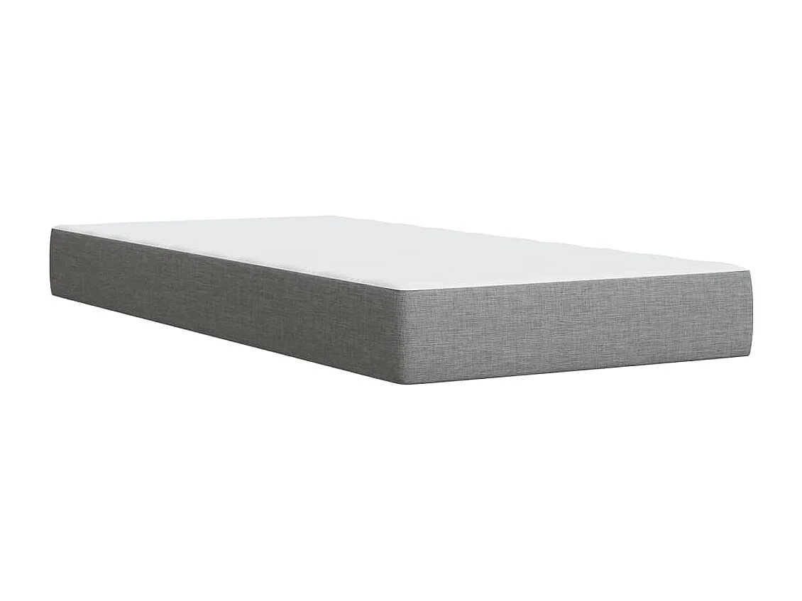 Boxspringbett mit Matratze Hellgrau 90x190 cm Stoff