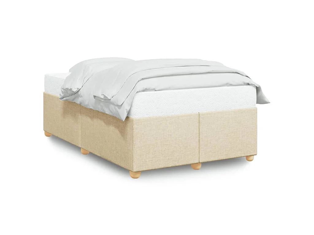 Bedframe zonder matras 120x190 cm stof crèmekleurig