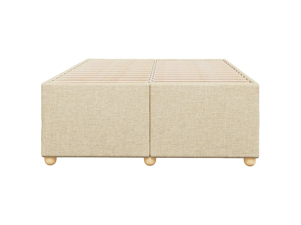Bedframe zonder matras 120x190 cm stof crèmekleurig