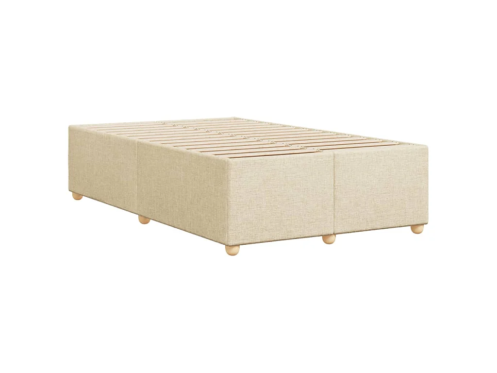 Bedframe zonder matras 120x190 cm stof crèmekleurig