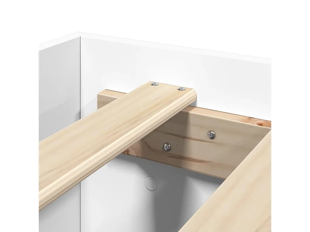 Giroletto senza Materasso Bianco 180x200 cm Legno Multistrato