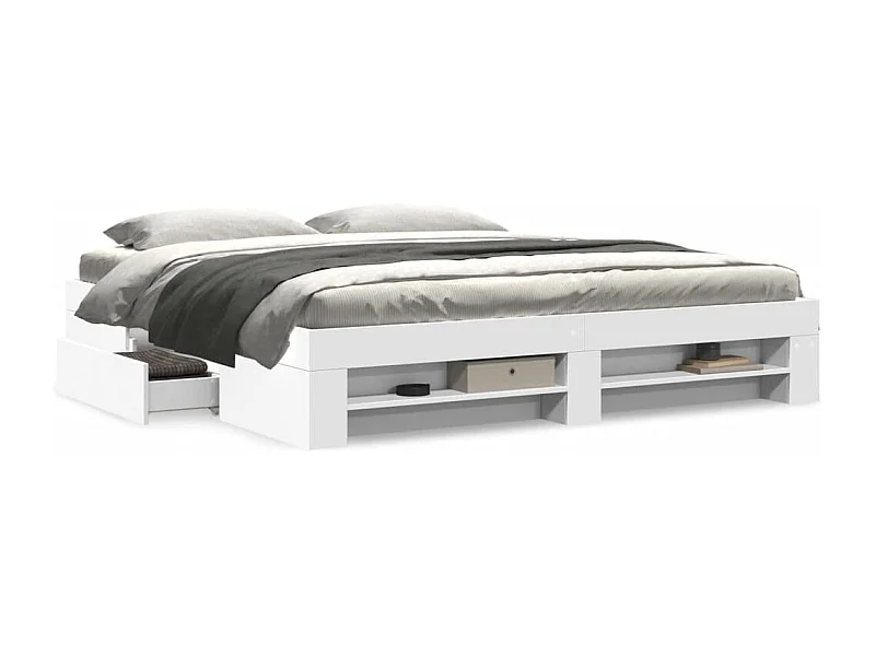 Bedframe zonder matras 180x200 cm spaanplaat wit