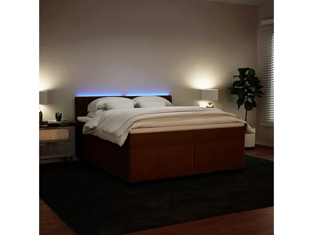 Boxspring met matras fluweel roze 200x200 cm