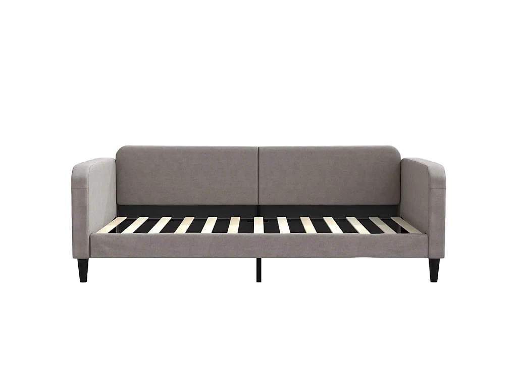 Sofá-cama com colchão 100x200 cm tecido cinzento-acastanhado