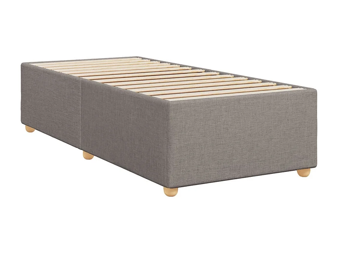 Sommier à lattes de lit avec matelas Taupe 90x190 cm Tissu
