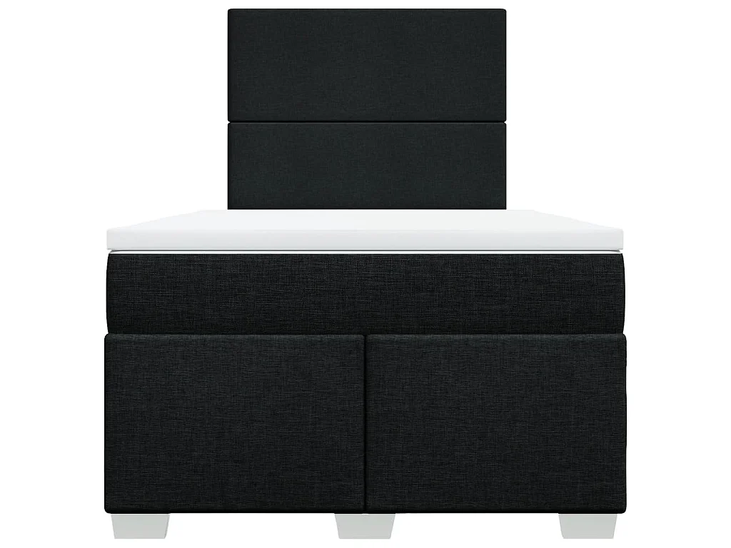 Boxspringbett mit Matratze Schwarz 120x200 cm Stoff