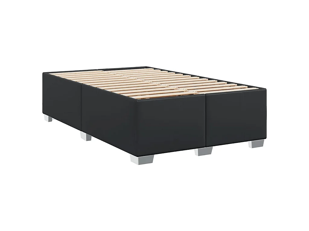 Boxspringbett mit Matratze Schwarz 120x200 cm Stoff