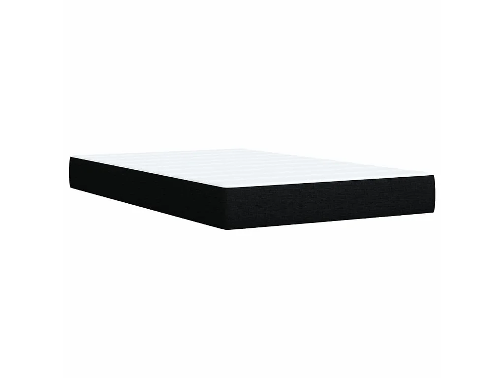 Boxspringbett mit Matratze Schwarz 120x200 cm Stoff