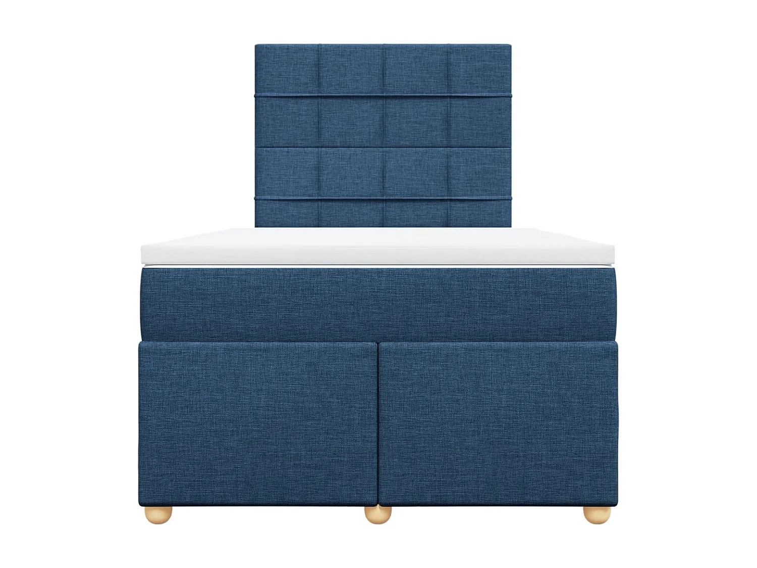 Sommier à lattes de lit avec matelas Bleu 120x200 cm Tissu