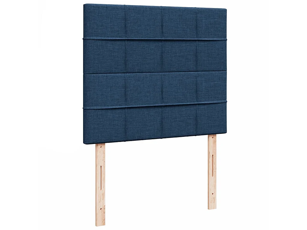 Sommier à lattes de lit avec matelas Bleu 120x200 cm Tissu