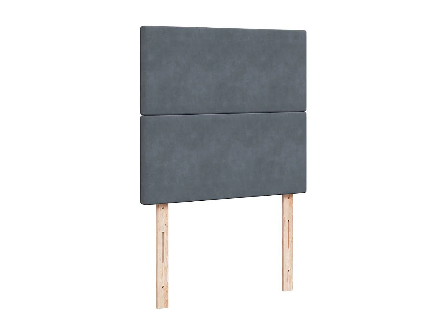 Cama box spring con colchón terciopelo gris oscuro 100x200 cm