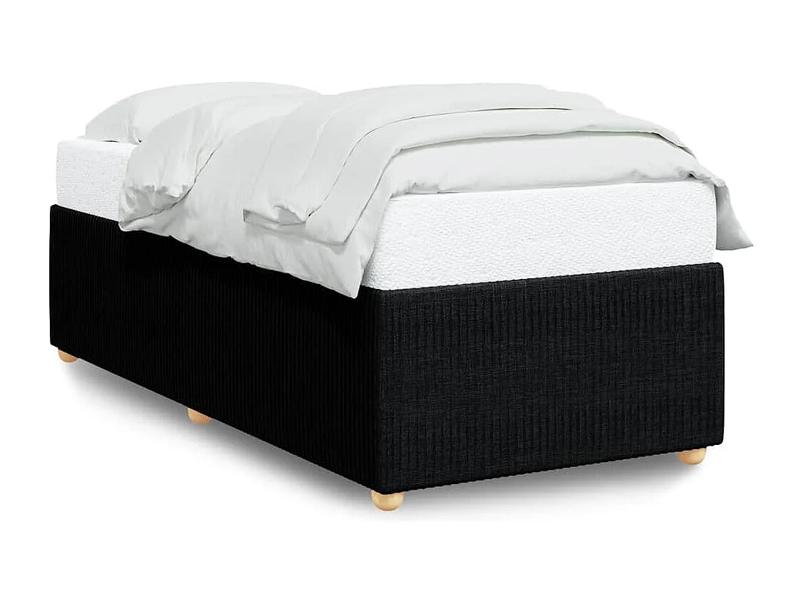 Cadre de lit sans matelas noir 90x190 cm tissu