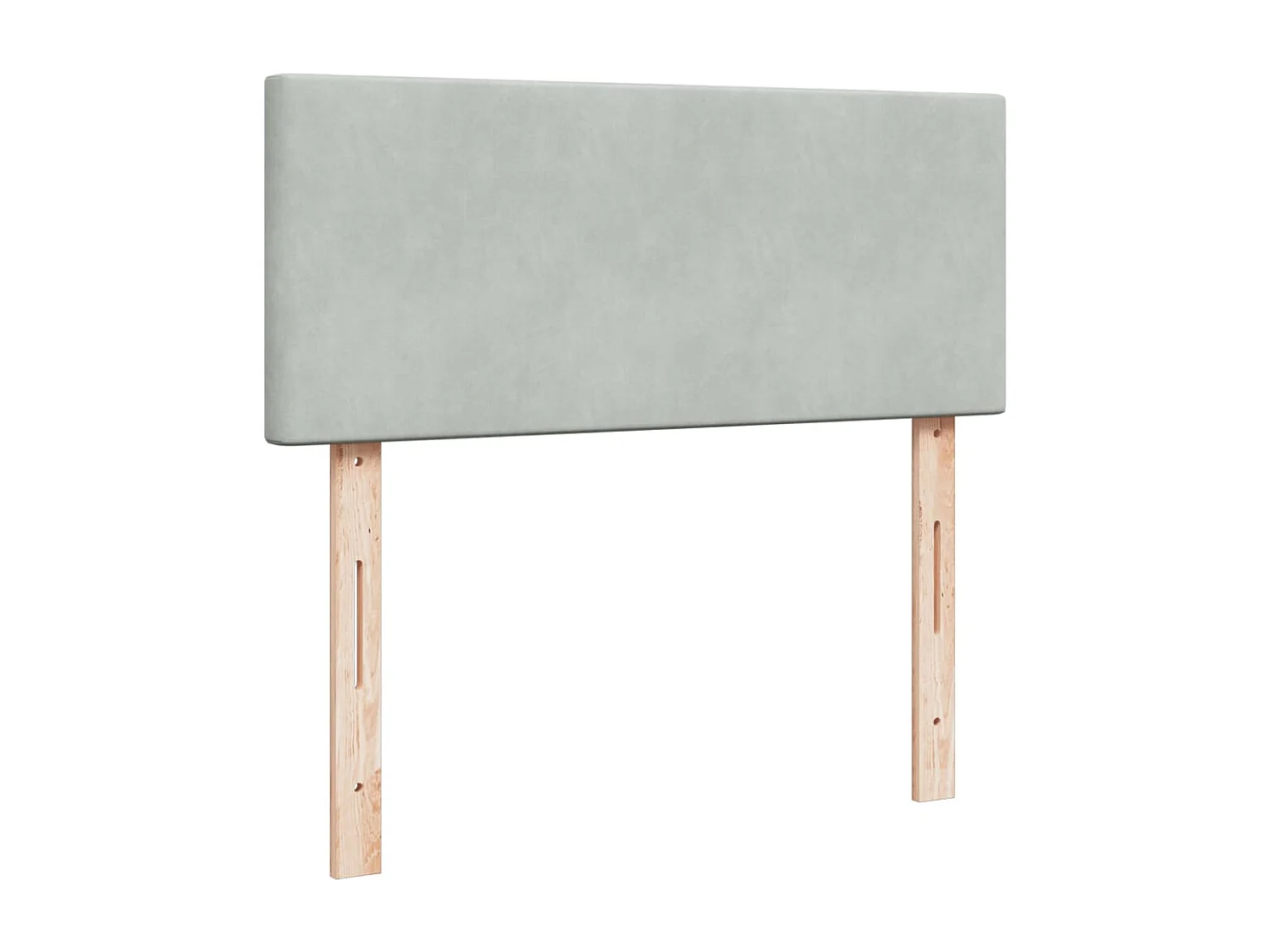 Cama box spring con colchón terciopelo gris claro 120x200 cm