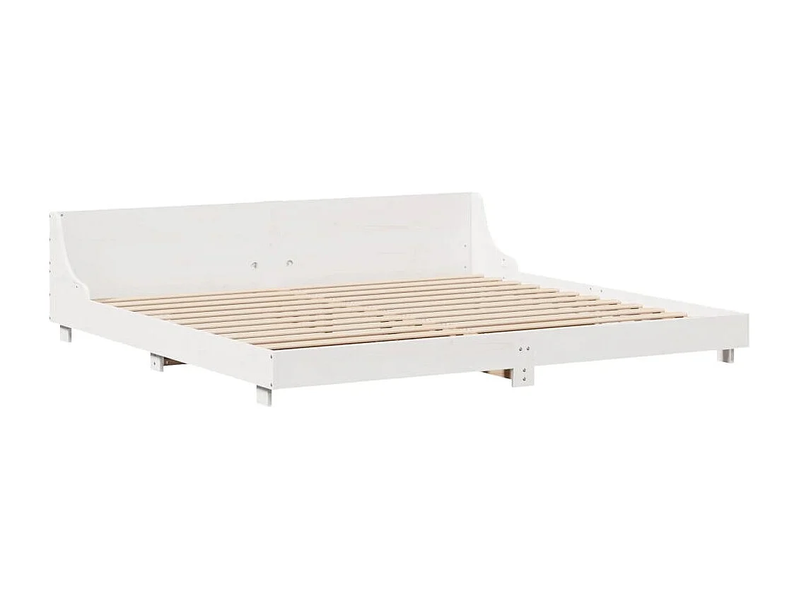 Estructura de cama sin colchón madera maciza blanca 200x200 cm