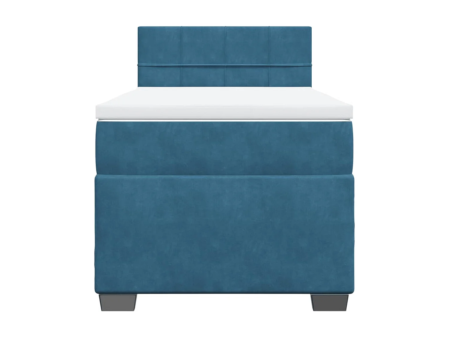 Boxspring met matras fluweel donkerblauw 80x200 cm