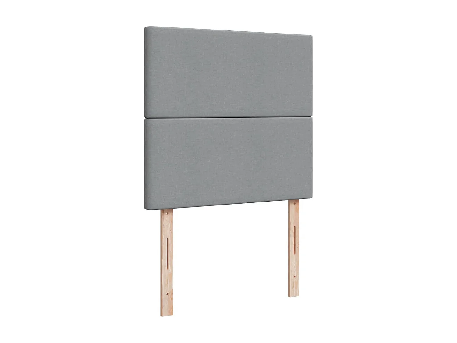 Cama box spring con colchón tela gris claro 80x200 cm