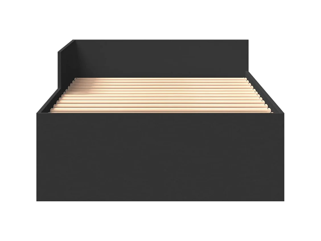 Bettgestell Schwarz 75x190 cm Holzwerkstoff