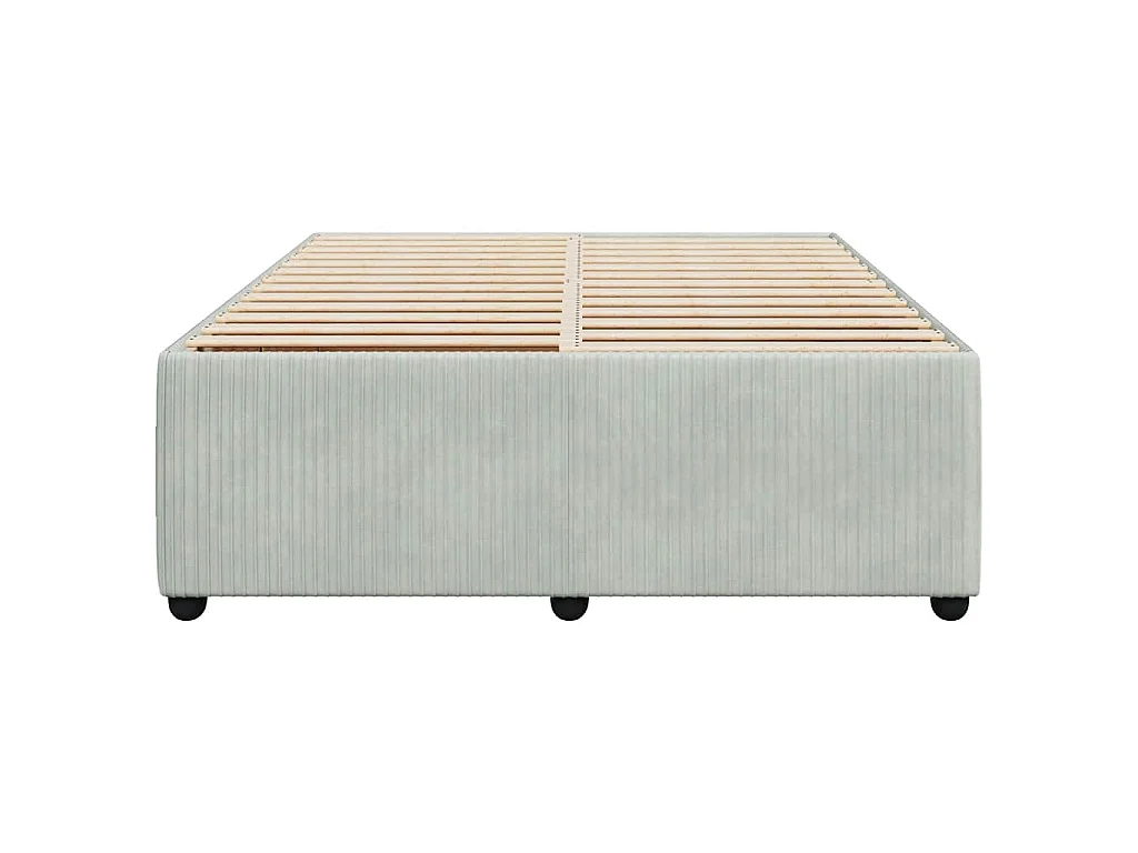 Bettgestell ohne Matratze Hellgrau 160x200 cm Samt