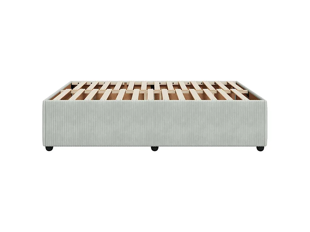 Bettgestell ohne Matratze Hellgrau 160x200 cm Samt
