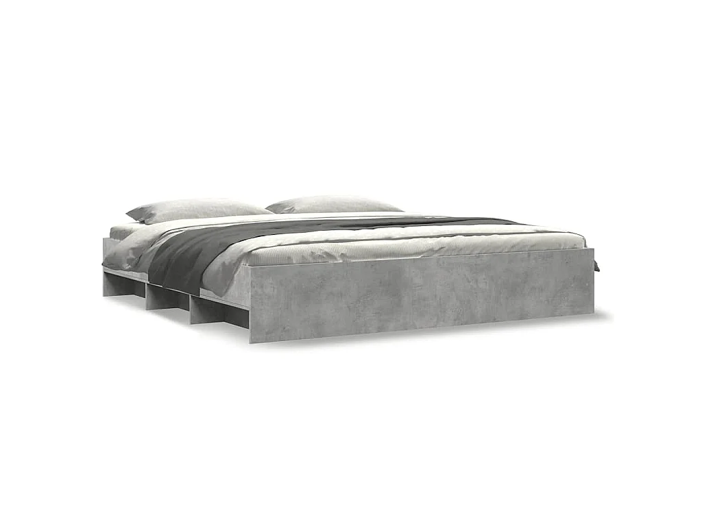 Bedframe zonder matras 180x200 cm spaanplaat betongrijs