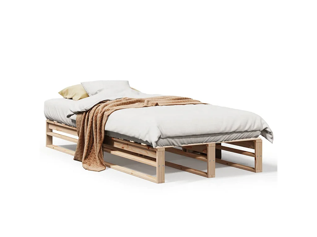 Cadre de lit sans matelas 90x190 cm bois de pin massif