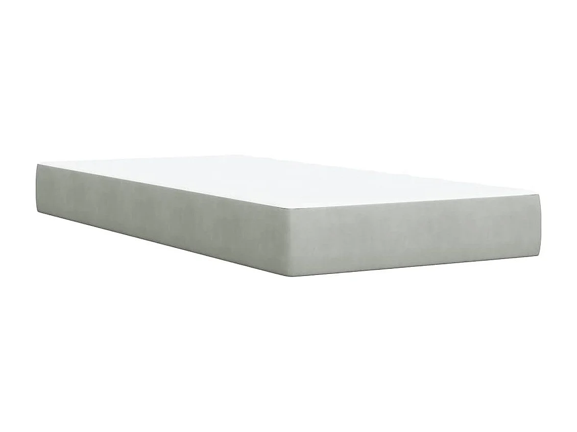 Sommier à lattes de lit et matelas Gris clair 80x200 cm Velours