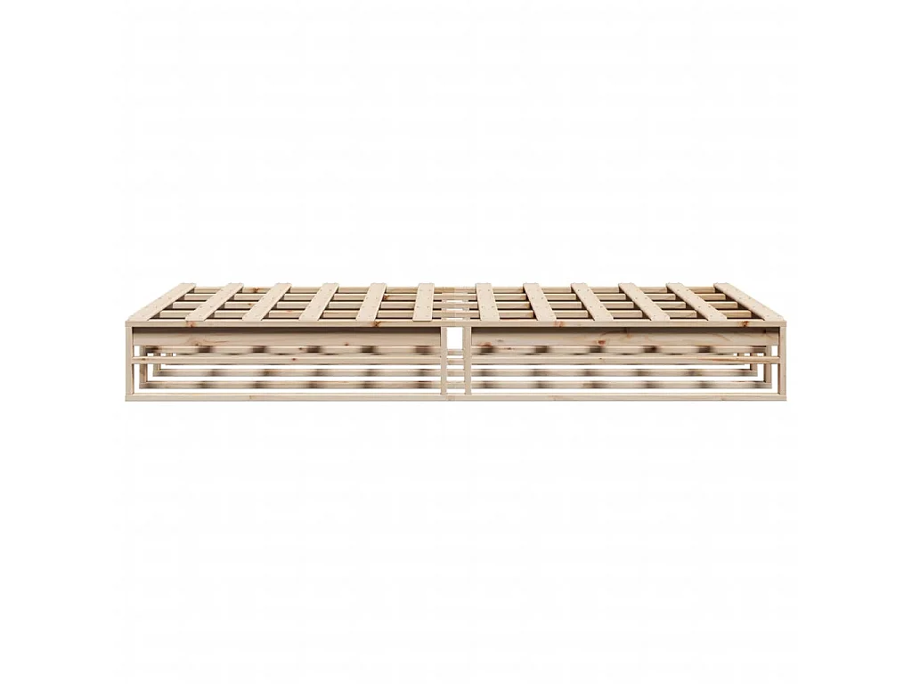 Cadre de lit sans matelas 160x200 cm bois massif de pin