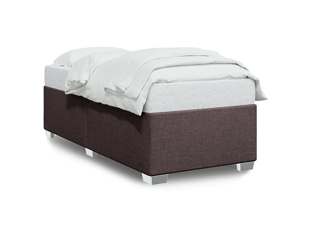 Bettgestell ohne Matratze Dunkelbraun 80x200 cm Stoff