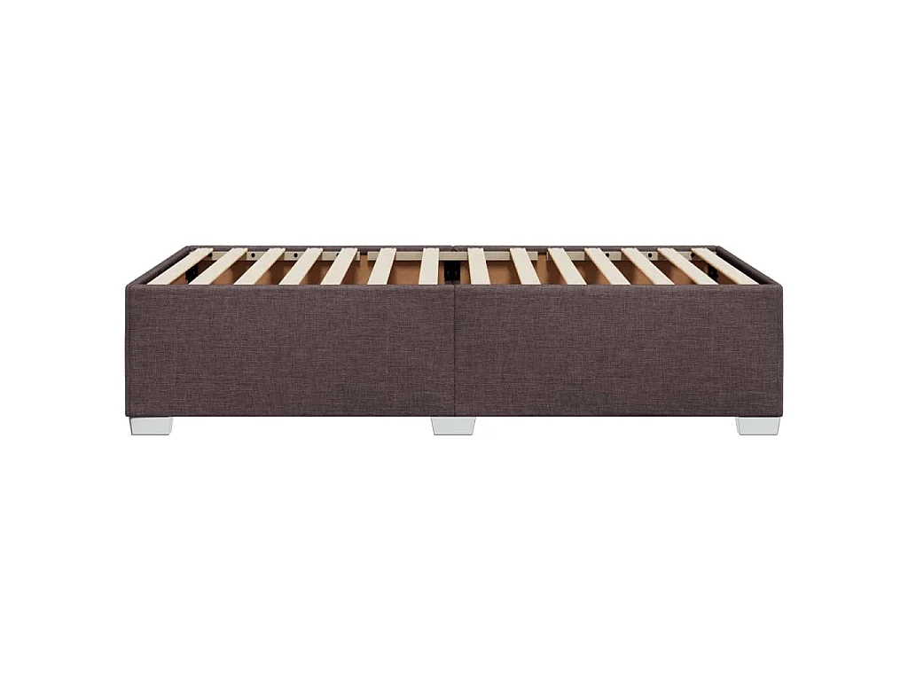 Bettgestell ohne Matratze Dunkelbraun 80x200 cm Stoff