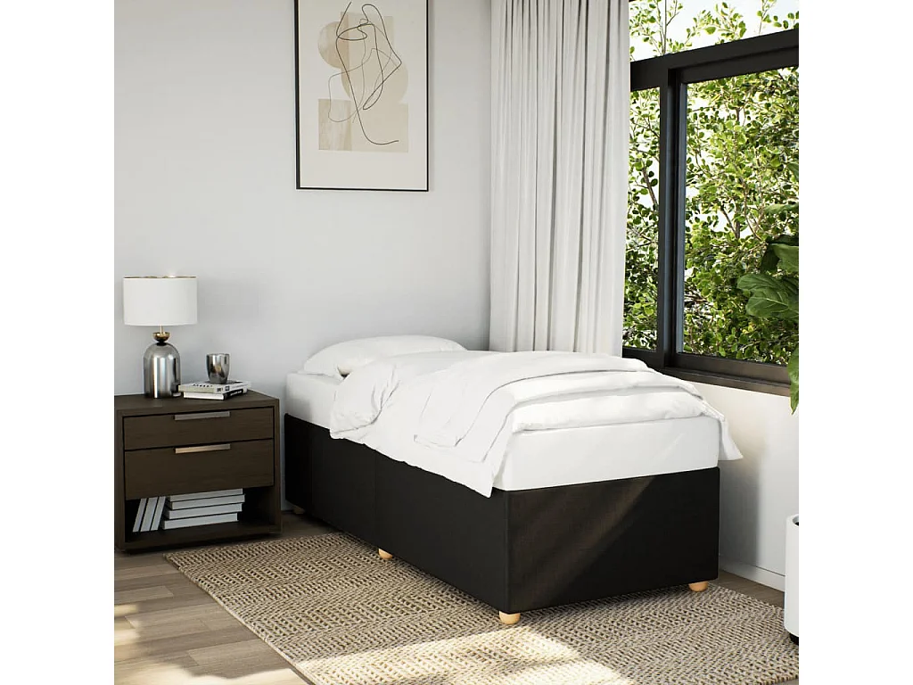 Giroletto senza Materasso Nero 80x200 cm Tessuto