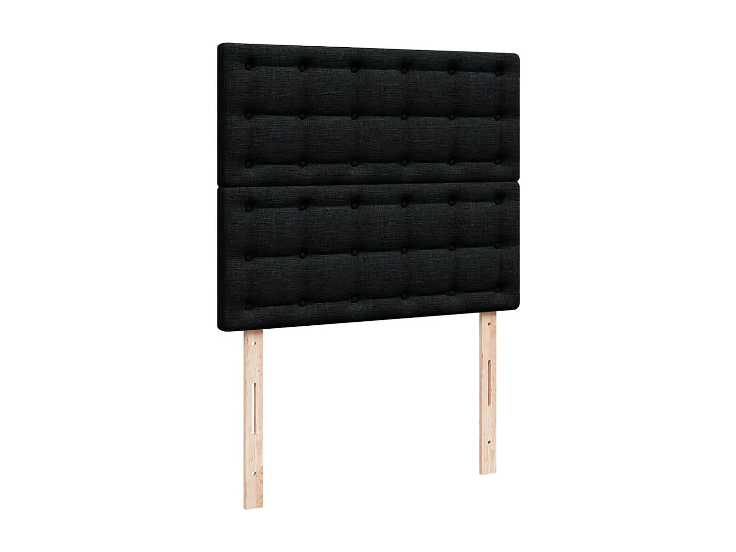 Giroletto a Molle con Materasso Nero 120x190 cm in Tessuto