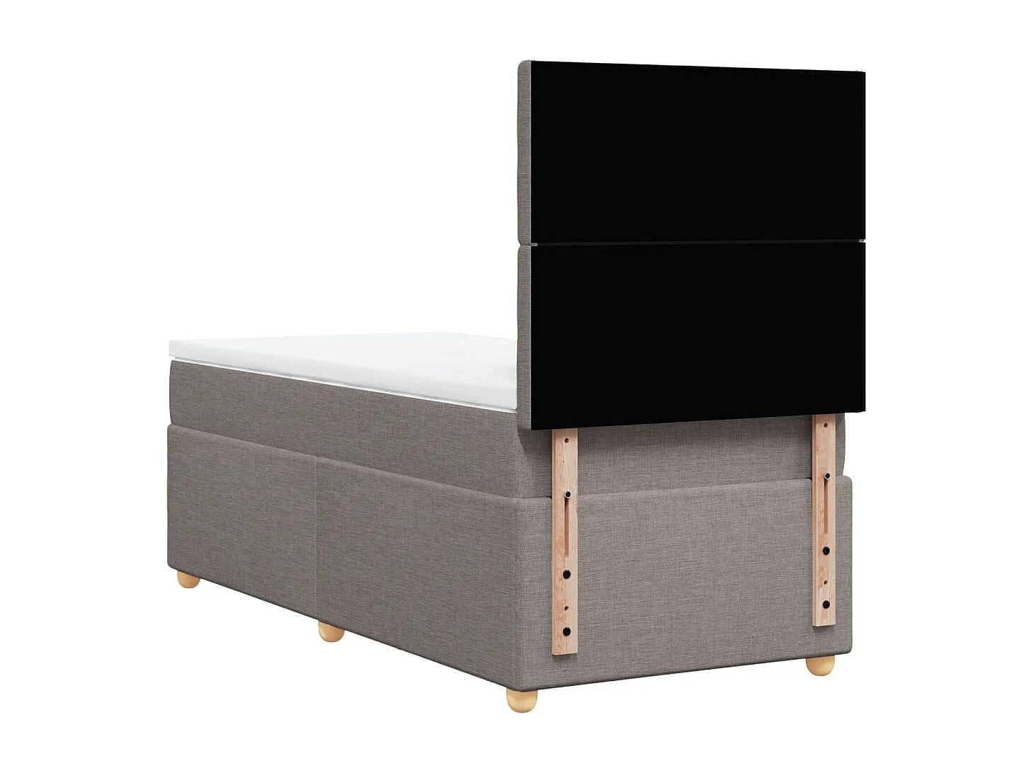 Sommier à lattes de lit avec matelas Taupe 90x190 cm Tissu
