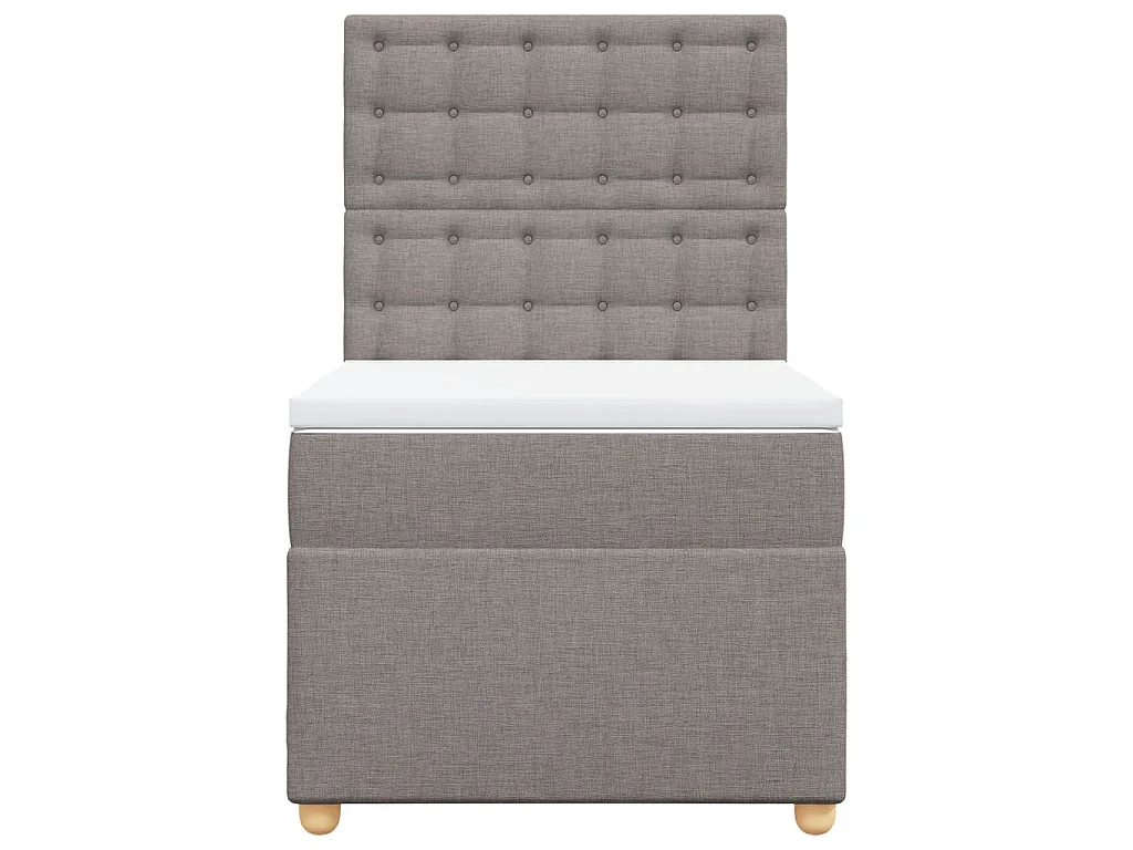 Boxspringbett mit Matratze Taupe 90x190 cm Stoff