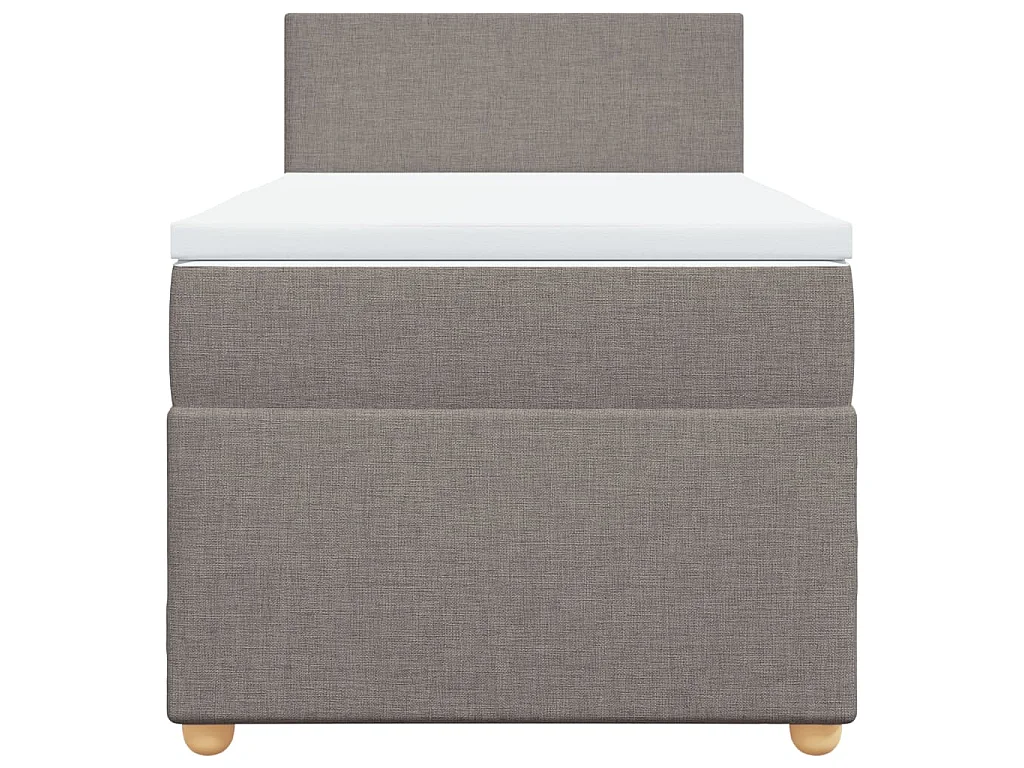 Boxspringbett mit Matratze Taupe 100x200 cm Stoff