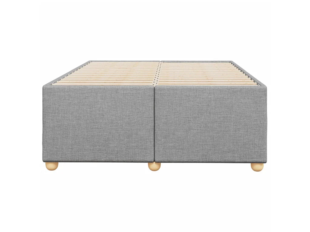 Cadre de lit sans matelas gris clair 120x200 cm tissu