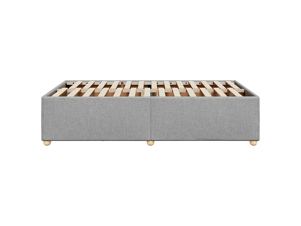 Cadre de lit sans matelas gris clair 120x200 cm tissu
