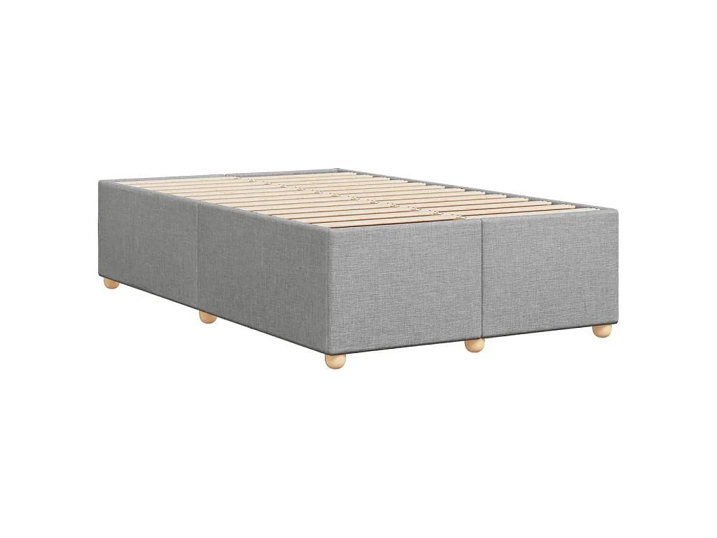 Cadre de lit sans matelas gris clair 120x200 cm tissu