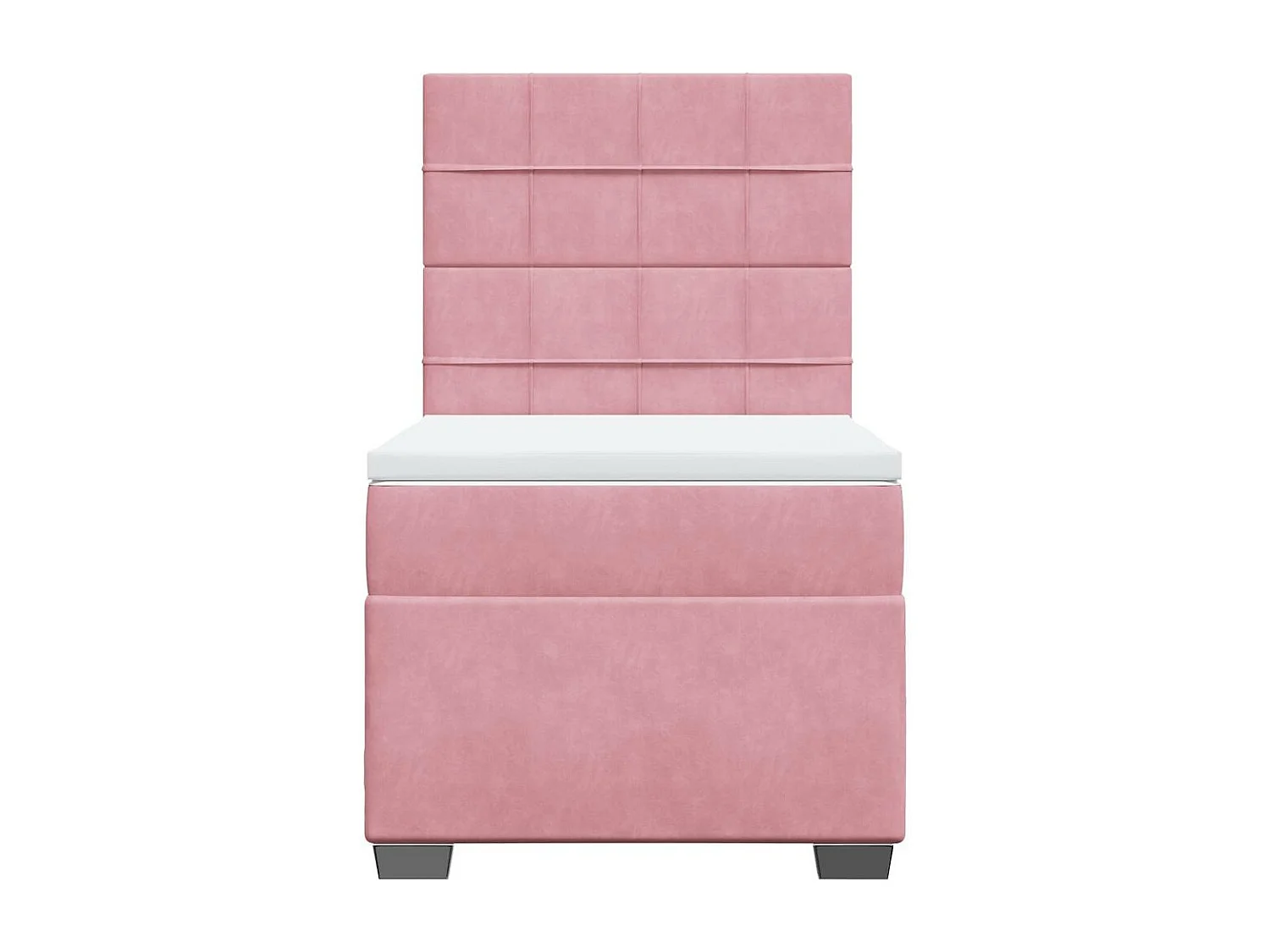 Sommier à lattes de lit avec matelas Rose 100x200 cm Velours