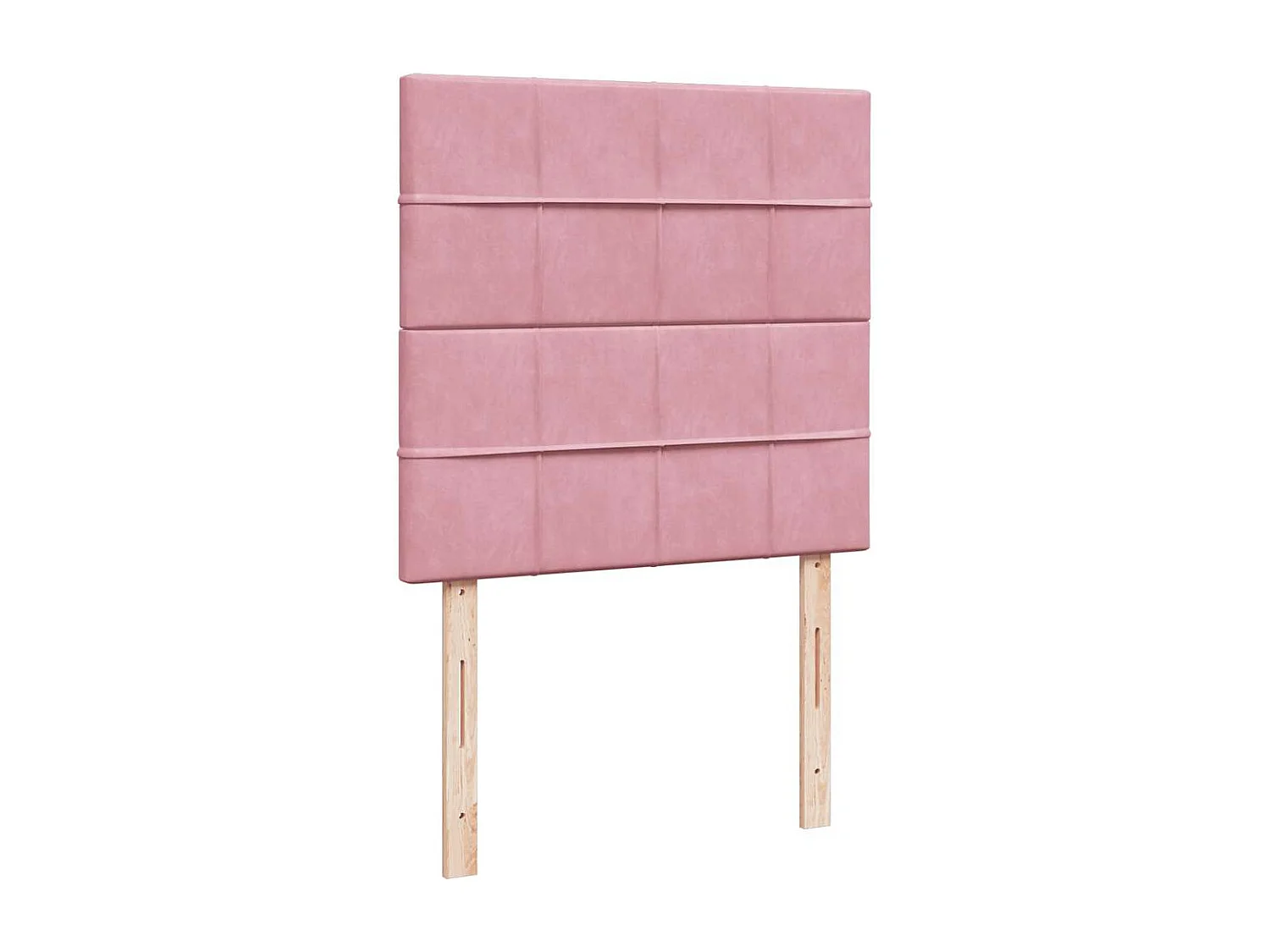 Cama box spring con colchón terciopelo rosa 100x200 cm