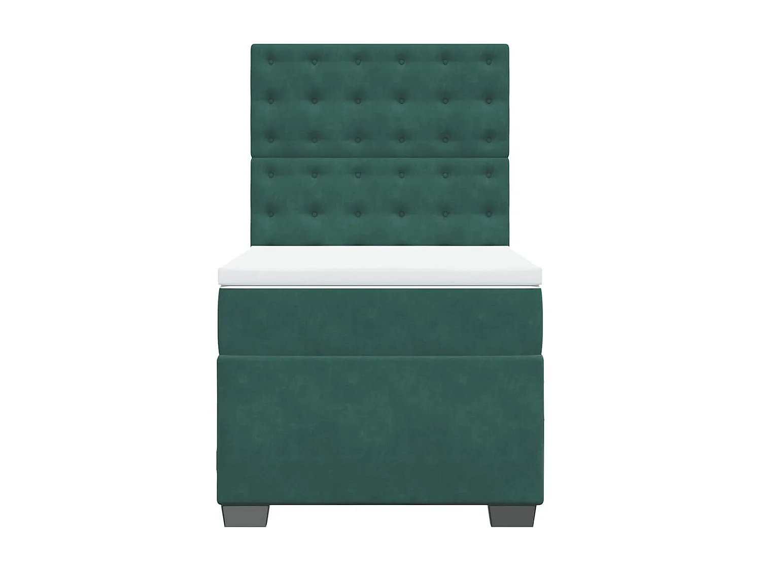 Boxspring met matras fluweel donkergroen 80x200 cm