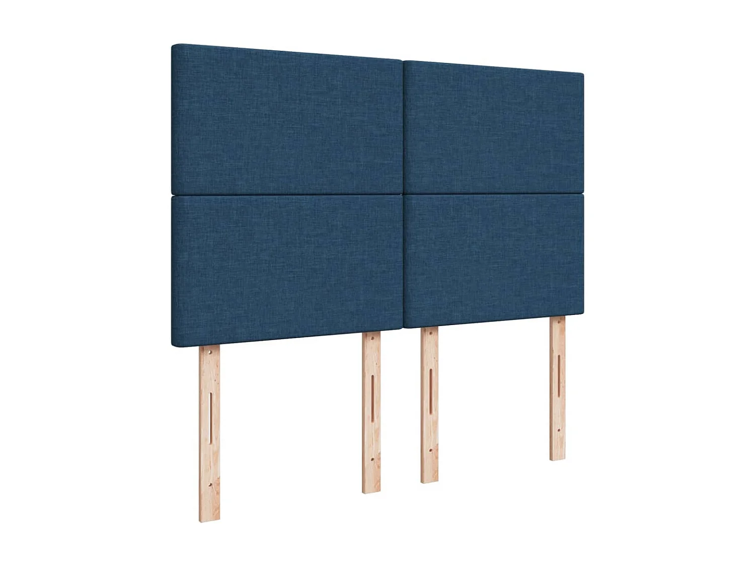 Boxspringbett mit Matratze Blau 140x190 cm Stoff