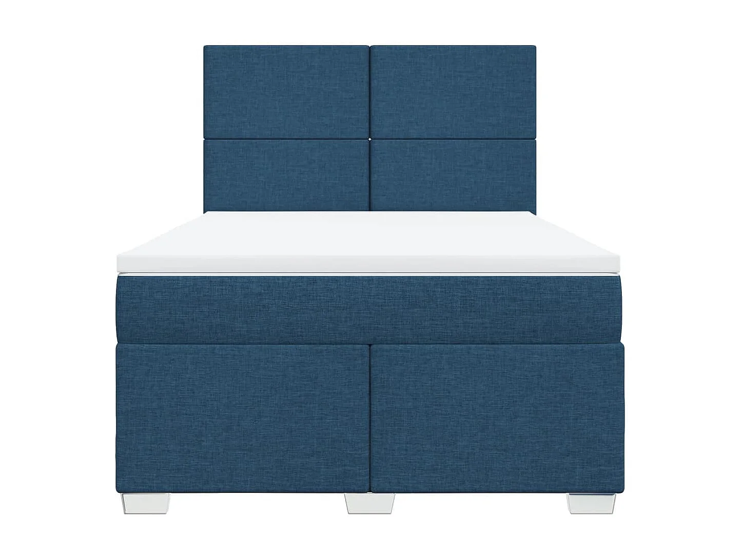 Boxspring met matras stof blauw 140x190 cm