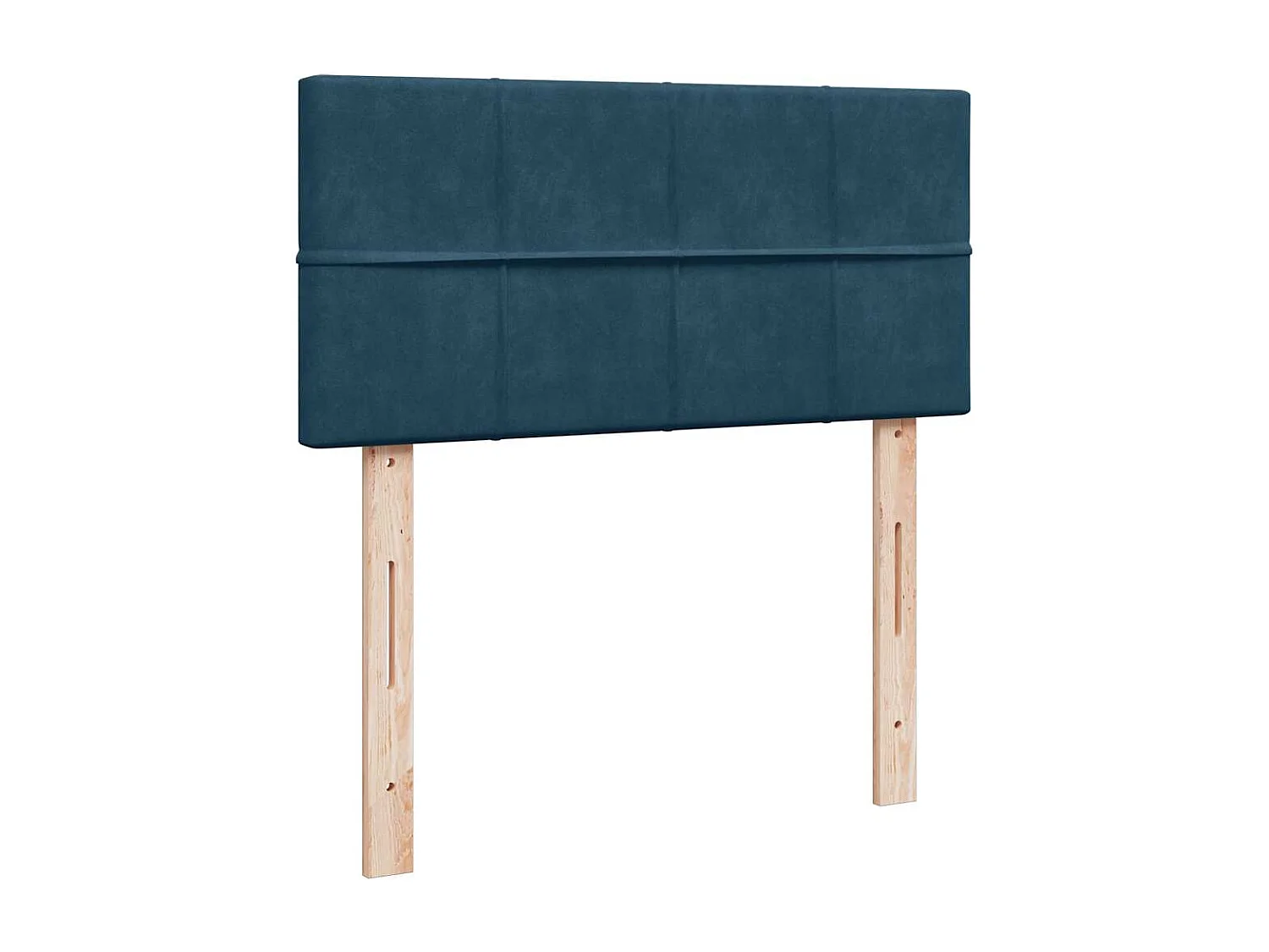 Cama box spring con colchón terciopelo azul oscuro 90x190 cm