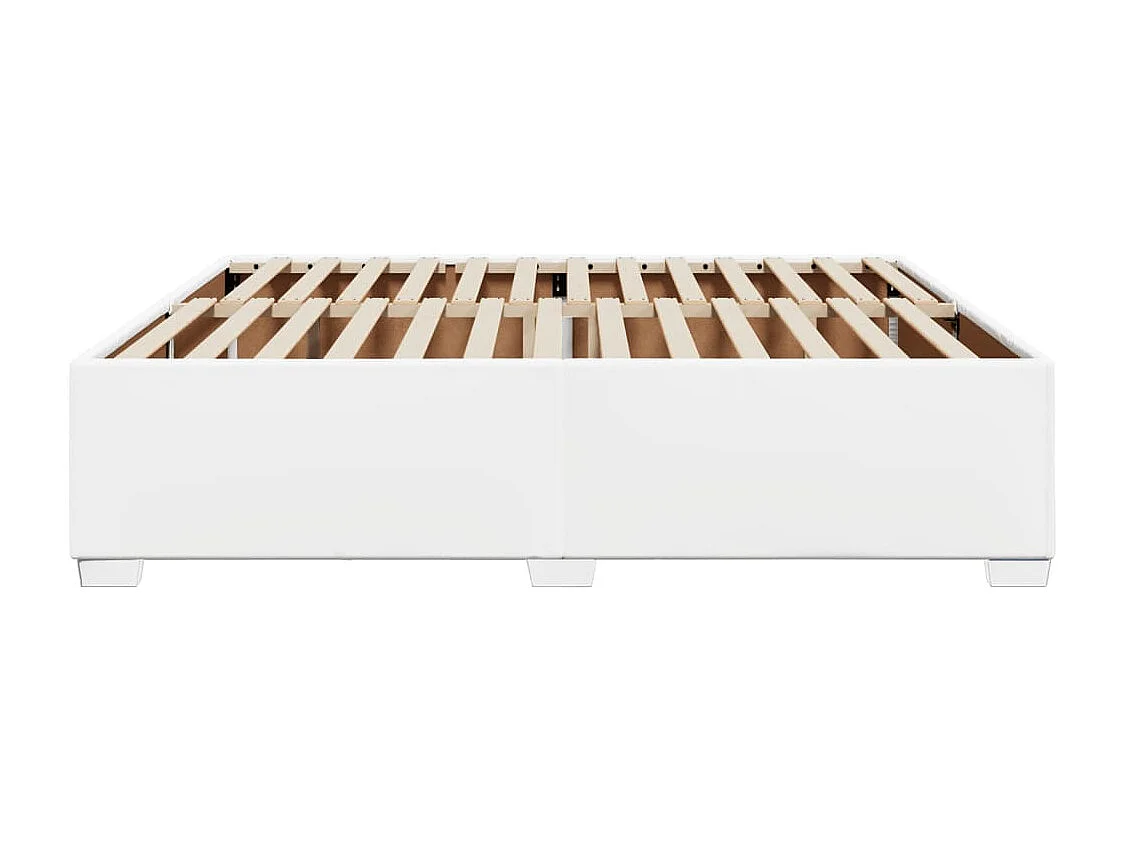 Cadre de lit sans matelas blanc 200x200 cm similicuir