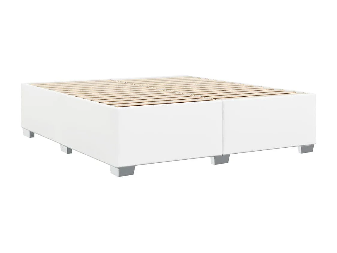 Cadre de lit sans matelas blanc 200x200 cm similicuir