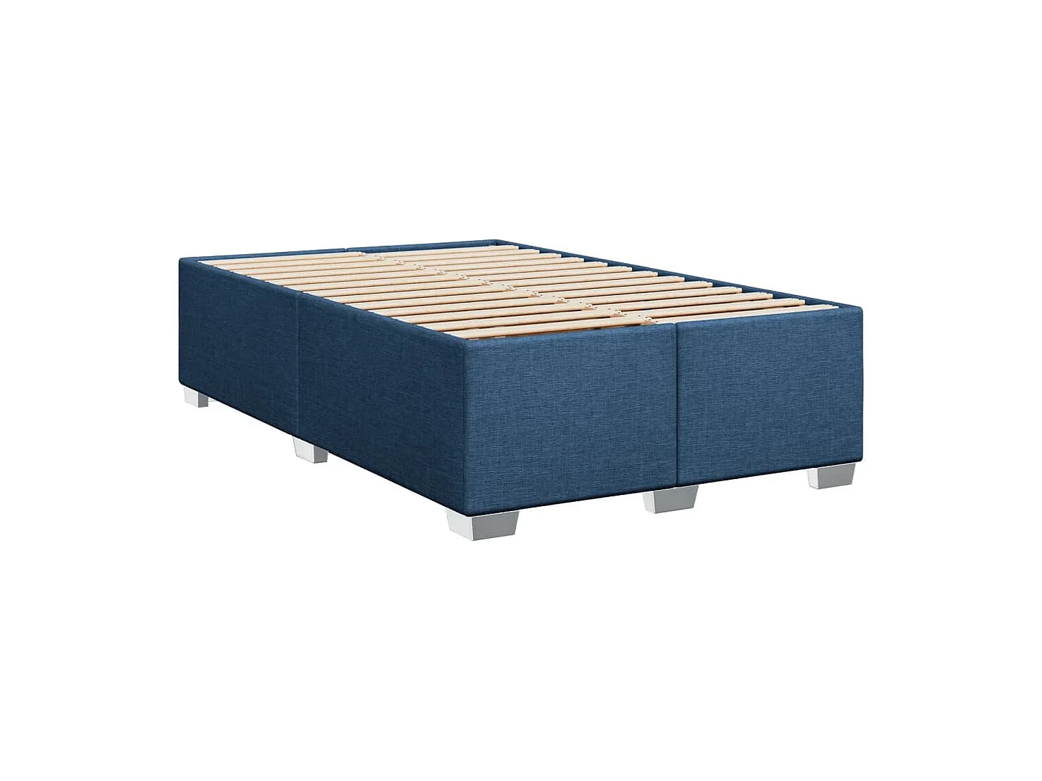 Sommier à lattes de lit avec matelas Bleu 90x190 cm Tissu