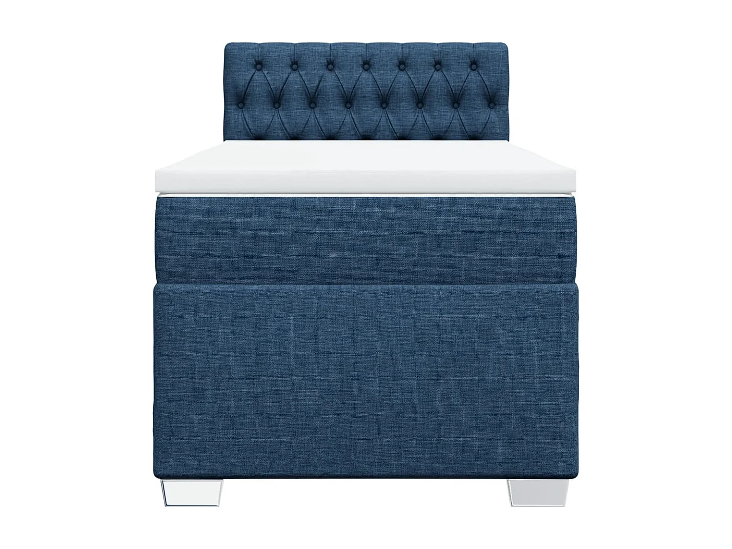 Giroletto a Molle con Materasso Blu 90x190 cm in Tessuto