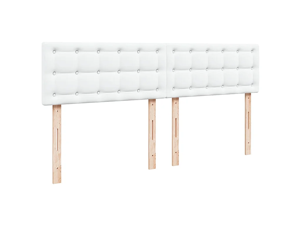 Sommier à lattes de lit avec matelas Blanc 180x200cm Similicuir