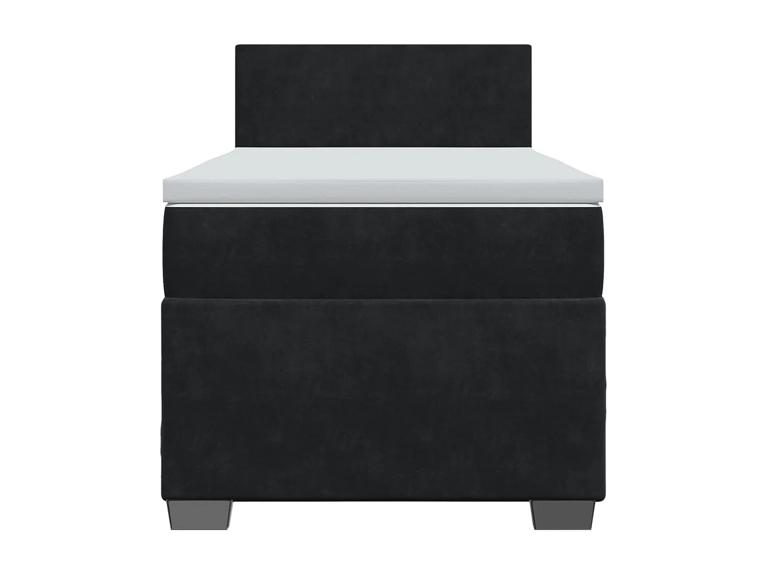 Boxspring met matras fluweel zwart 100x200 cm